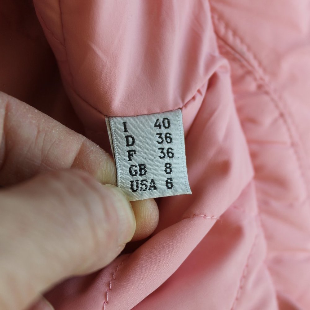 REDUCED MOSCHINO Boutique Pink Biker Puffer Jacket Asymmetrical Size M US 6 NEW - Picture 9 of 10